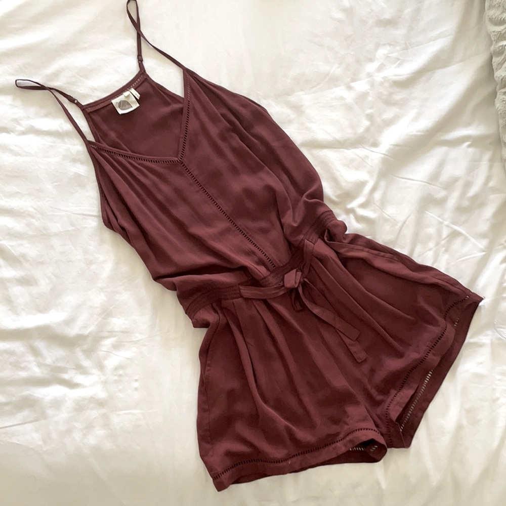 Lilka (Anthropologie brand) Maroon Romper